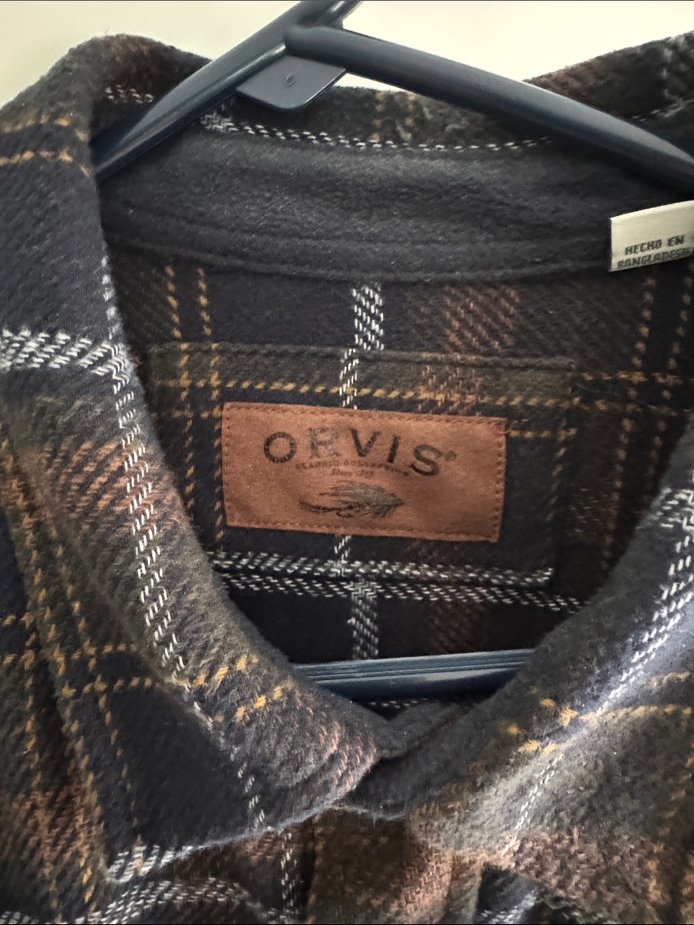Orvis Brown, Black & White Plaid Lightweight Shirt Jacket